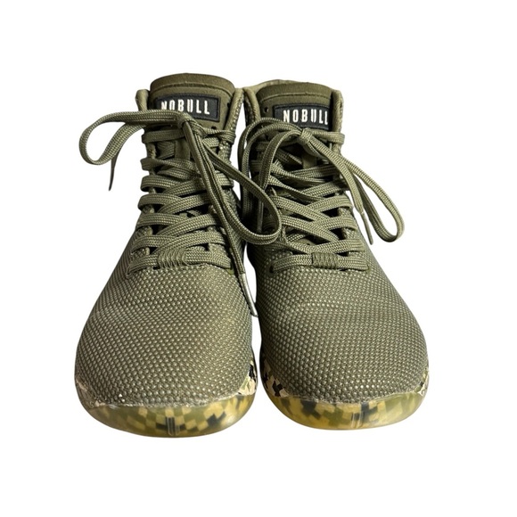 NOBULL High-Top Impact Training Shoes Dark Green Camo Sneakers Mens 6/Women 7.5 - Picture 2 of 6